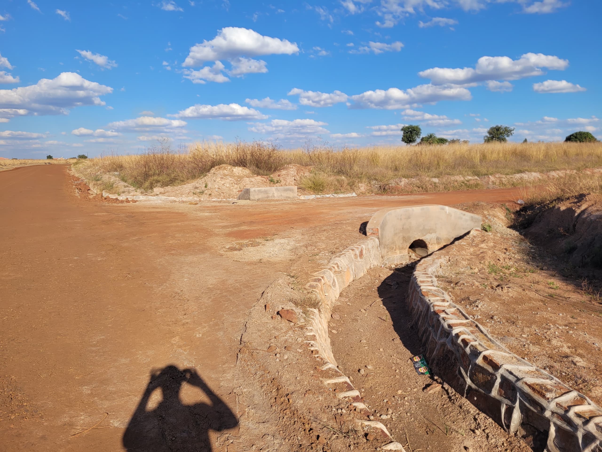 Road construction and stormwater drainage with culvert